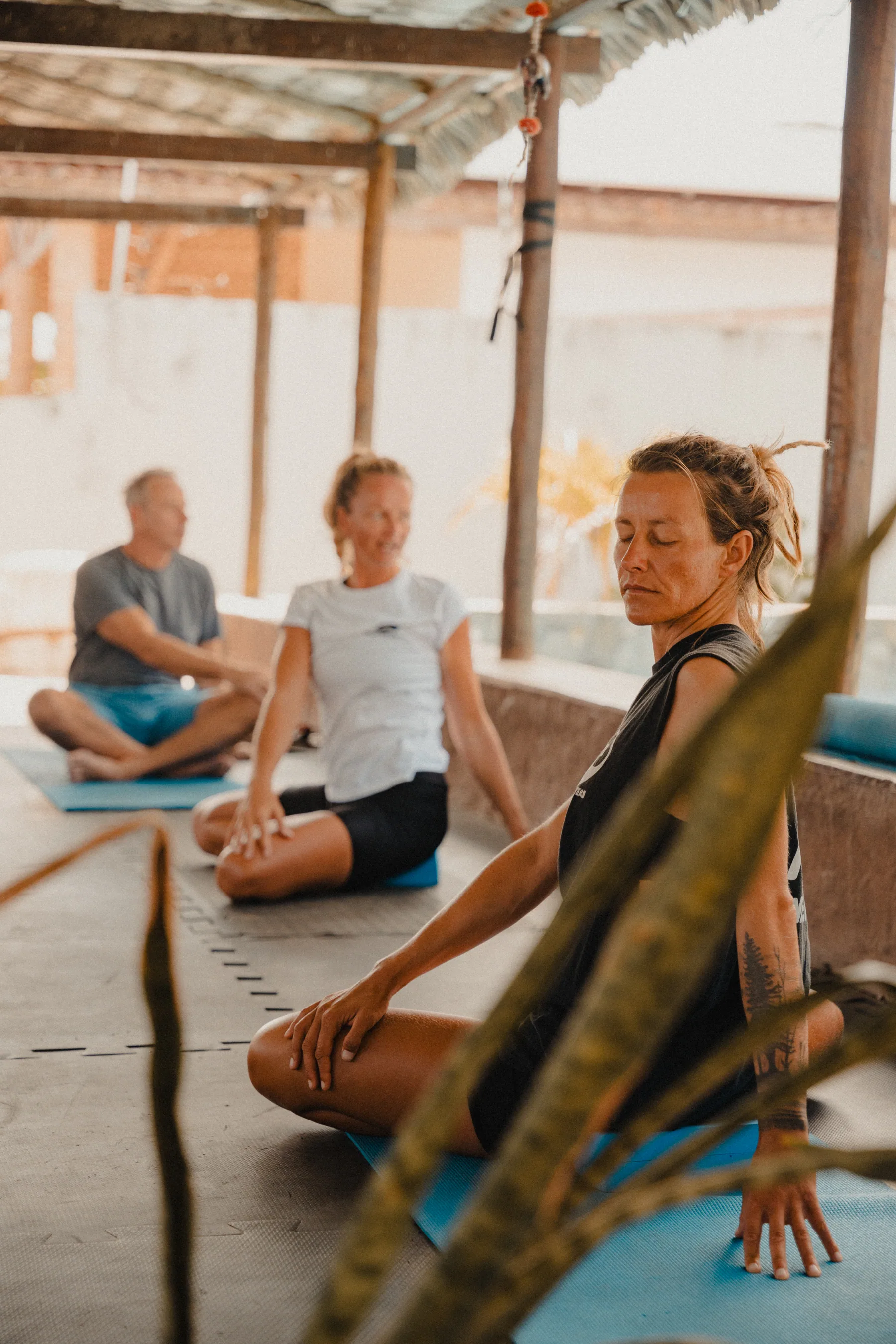 Gemeinsame Yoga-Session in der Pousada