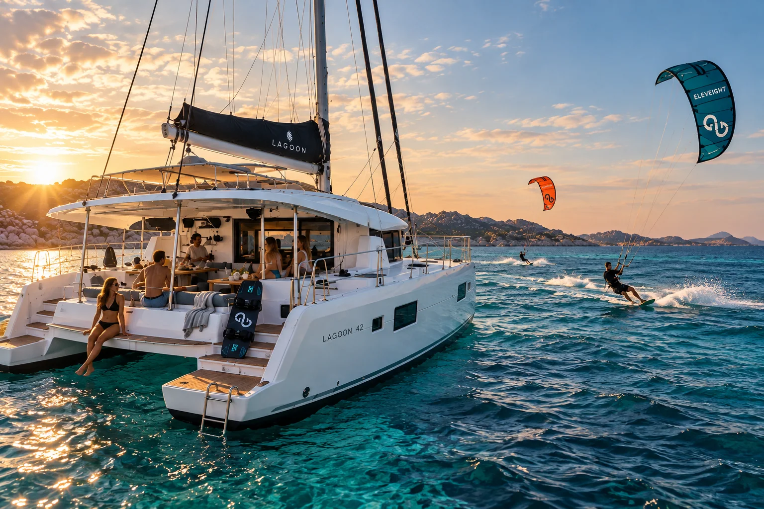 Kitesurfen auf der Magicwaters Reise Kitecruise Sardinien & Korsika