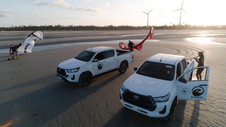 4x4 Am Strand Downwinder Kitesurfen In Brasilien